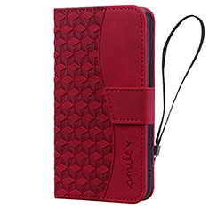 Funda de Cuero Cartera con Soporte Carcasa HF2 para Apple iPhone 14 Pro Max Rojo