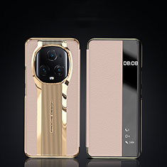 Funda de Cuero Cartera con Soporte Carcasa JB2 para Huawei Honor Magic5 Ultimate 5G Oro