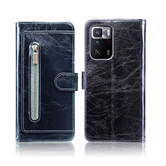 Funda de Cuero Cartera con Soporte Carcasa JDK para Xiaomi Poco X3 GT 5G Azul