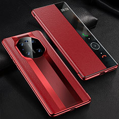 Funda de Cuero Cartera con Soporte Carcasa K01 para Huawei Mate 40E Pro 5G Rojo