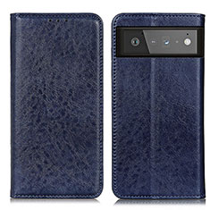 Funda de Cuero Cartera con Soporte Carcasa K01Z para Google Pixel 6 5G Azul