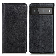 Funda de Cuero Cartera con Soporte Carcasa K01Z para Google Pixel 6 5G Negro