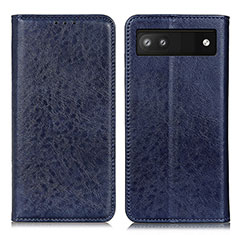 Funda de Cuero Cartera con Soporte Carcasa K01Z para Google Pixel 6a 5G Azul