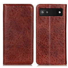 Funda de Cuero Cartera con Soporte Carcasa K01Z para Google Pixel 6a 5G Marron