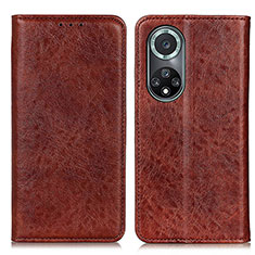 Funda de Cuero Cartera con Soporte Carcasa K01Z para Huawei Honor 50 Pro 5G Marron