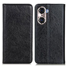 Funda de Cuero Cartera con Soporte Carcasa K01Z para Huawei Honor 60 5G Negro