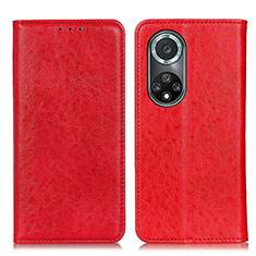 Funda de Cuero Cartera con Soporte Carcasa K01Z para Huawei Nova 9 Pro Rojo