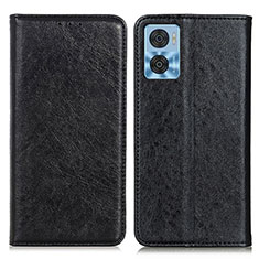 Funda de Cuero Cartera con Soporte Carcasa K01Z para Motorola Moto E22 Negro