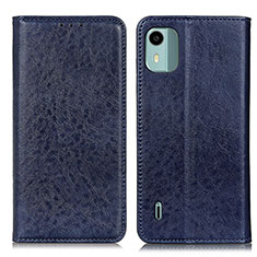 Funda de Cuero Cartera con Soporte Carcasa K01Z para Nokia C12 Azul