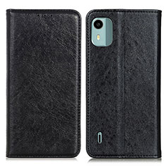 Funda de Cuero Cartera con Soporte Carcasa K01Z para Nokia C12 Pro Negro