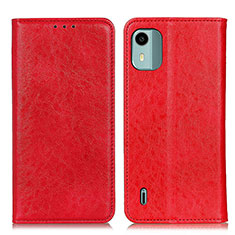 Funda de Cuero Cartera con Soporte Carcasa K01Z para Nokia C12 Pro Rojo