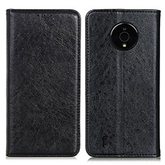 Funda de Cuero Cartera con Soporte Carcasa K01Z para Nokia C200 Negro