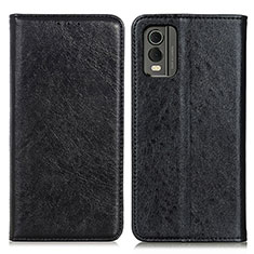 Funda de Cuero Cartera con Soporte Carcasa K01Z para Nokia C210 Negro