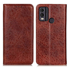 Funda de Cuero Cartera con Soporte Carcasa K01Z para Nokia C22 Marron