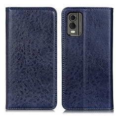 Funda de Cuero Cartera con Soporte Carcasa K01Z para Nokia C32 Azul