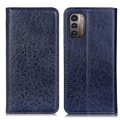 Funda de Cuero Cartera con Soporte Carcasa K01Z para Nokia G21 Azul