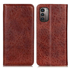 Funda de Cuero Cartera con Soporte Carcasa K01Z para Nokia G21 Marron