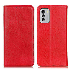 Funda de Cuero Cartera con Soporte Carcasa K01Z para Nokia G60 5G Rojo