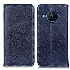 Funda de Cuero Cartera con Soporte Carcasa K01Z para Nokia X100 5G Azul