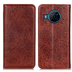 Funda de Cuero Cartera con Soporte Carcasa K01Z para Nokia X100 5G Marron