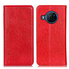 Funda de Cuero Cartera con Soporte Carcasa K01Z para Nokia X100 5G Rojo