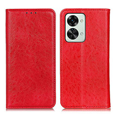 Funda de Cuero Cartera con Soporte Carcasa K01Z para OnePlus Nord 2T 5G Rojo