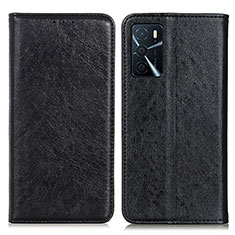 Funda de Cuero Cartera con Soporte Carcasa K01Z para Oppo A16s Negro