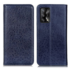 Funda de Cuero Cartera con Soporte Carcasa K01Z para Oppo A74 4G Azul