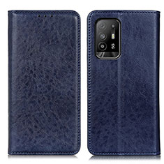 Funda de Cuero Cartera con Soporte Carcasa K01Z para Oppo A94 5G Azul