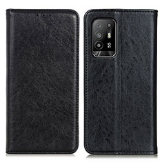 Funda de Cuero Cartera con Soporte Carcasa K01Z para Oppo Reno5 Z 5G Negro