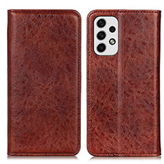 Funda de Cuero Cartera con Soporte Carcasa K01Z para Samsung Galaxy A23 4G Marron