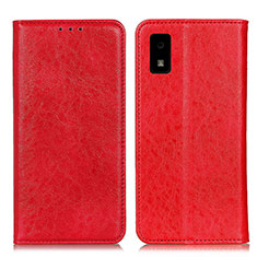 Funda de Cuero Cartera con Soporte Carcasa K01Z para Sharp Aquos wish Rojo