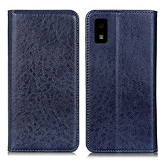 Funda de Cuero Cartera con Soporte Carcasa K01Z para Sharp Aquos wish2 Azul