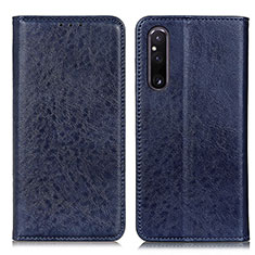 Funda de Cuero Cartera con Soporte Carcasa K01Z para Sony Xperia 1 V Azul