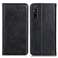 Funda de Cuero Cartera con Soporte Carcasa K01Z para Sony Xperia 1 V Negro