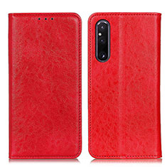 Funda de Cuero Cartera con Soporte Carcasa K01Z para Sony Xperia 1 V Rojo