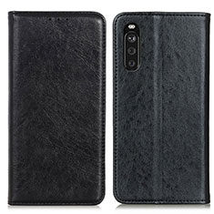 Funda de Cuero Cartera con Soporte Carcasa K01Z para Sony Xperia 10 III Lite Negro