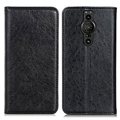 Funda de Cuero Cartera con Soporte Carcasa K01Z para Sony Xperia PRO-I Negro