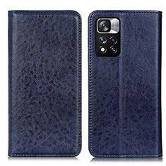 Funda de Cuero Cartera con Soporte Carcasa K01Z para Xiaomi Mi 11i 5G (2022) Azul