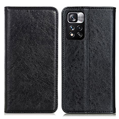 Funda de Cuero Cartera con Soporte Carcasa K01Z para Xiaomi Mi 11i 5G (2022) Negro