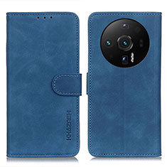Funda de Cuero Cartera con Soporte Carcasa K01Z para Xiaomi Mi 12S Ultra 5G Azul