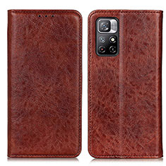 Funda de Cuero Cartera con Soporte Carcasa K01Z para Xiaomi Poco M4 Pro 5G Marron