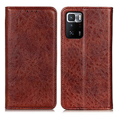 Funda de Cuero Cartera con Soporte Carcasa K01Z para Xiaomi Poco X3 GT 5G Marron