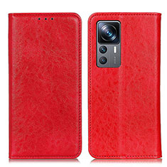 Funda de Cuero Cartera con Soporte Carcasa K01Z para Xiaomi Redmi K50 Ultra 5G Rojo