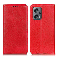 Funda de Cuero Cartera con Soporte Carcasa K01Z para Xiaomi Redmi K50i 5G Rojo