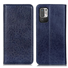 Funda de Cuero Cartera con Soporte Carcasa K01Z para Xiaomi Redmi Note 10 5G Azul