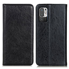 Funda de Cuero Cartera con Soporte Carcasa K01Z para Xiaomi Redmi Note 10 5G Negro