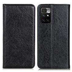 Funda de Cuero Cartera con Soporte Carcasa K01Z para Xiaomi Redmi Note 11 4G (2021) Negro