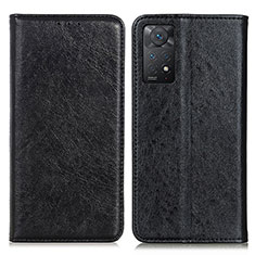 Funda de Cuero Cartera con Soporte Carcasa K01Z para Xiaomi Redmi Note 11 Pro 5G Negro