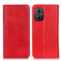 Funda de Cuero Cartera con Soporte Carcasa K01Z para Xiaomi Redmi Note 11R 5G Rojo